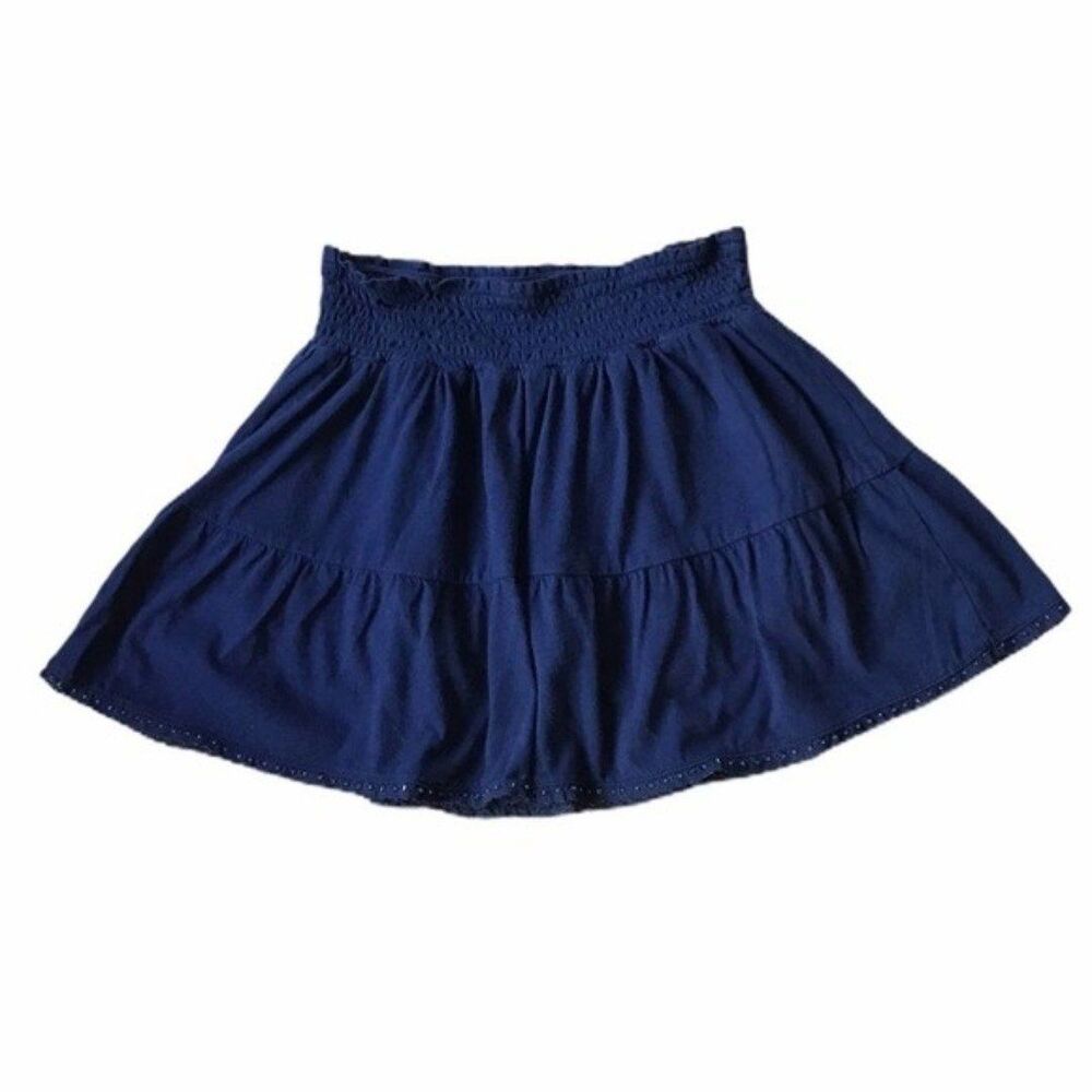Limited Too Navy Blue Ruffled Mini Skirt Size 12
